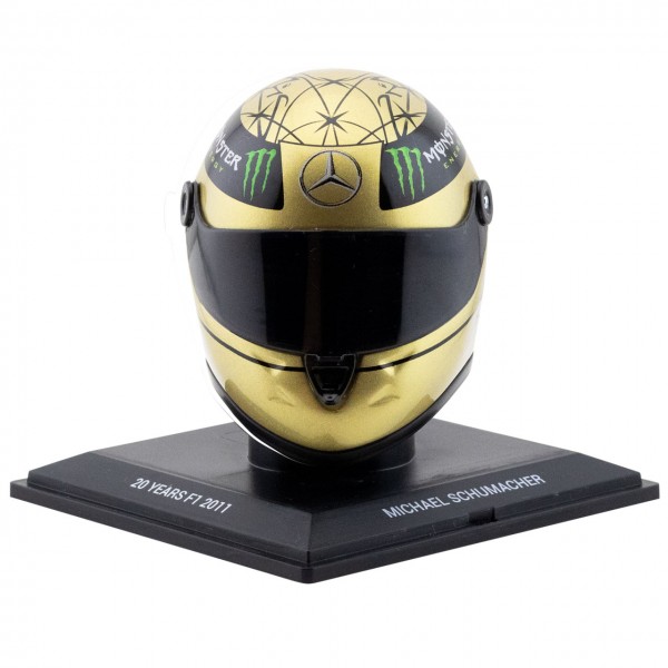 Michael Schumacher Spa 2011 gold helmet 1/4