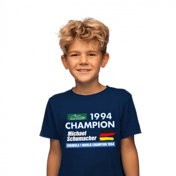 Michael Schumacher T-Shirt enfants World Champion 1994 bleu